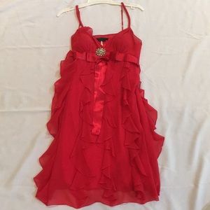 Red BCBG dress